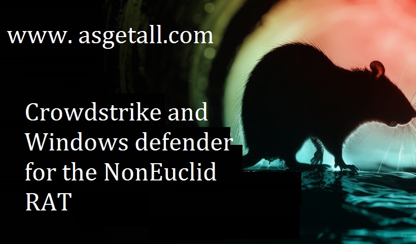 Crowdstrike and Windows defender for the NonEuclid RAT.